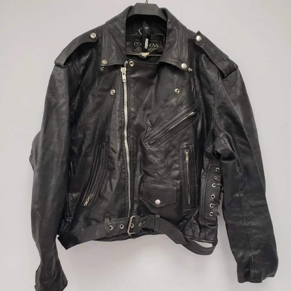 (36381-1) Cosa nova Leather Jacket - Size XL